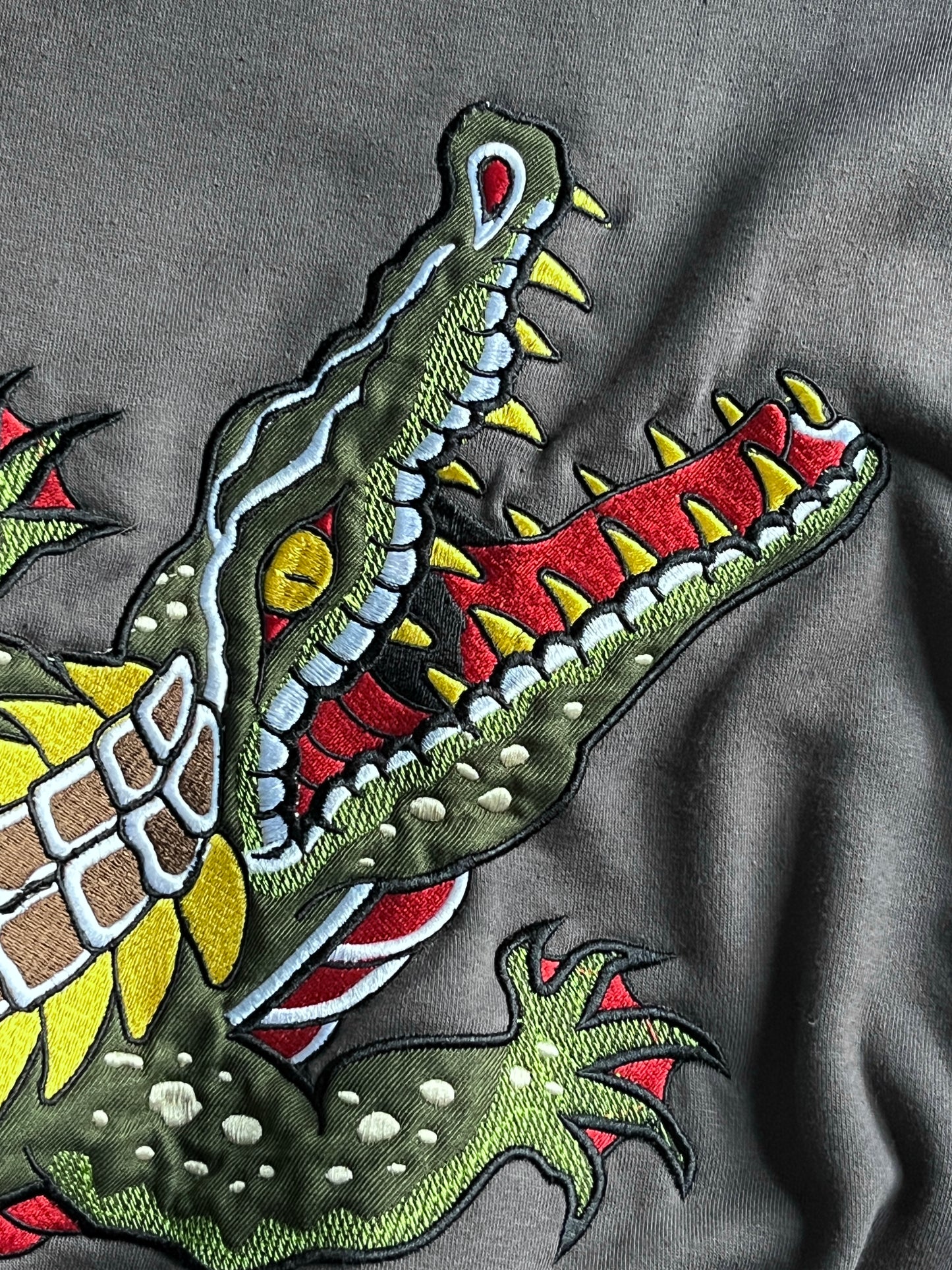 Embroidered ‘Crocodile’ Zip Up